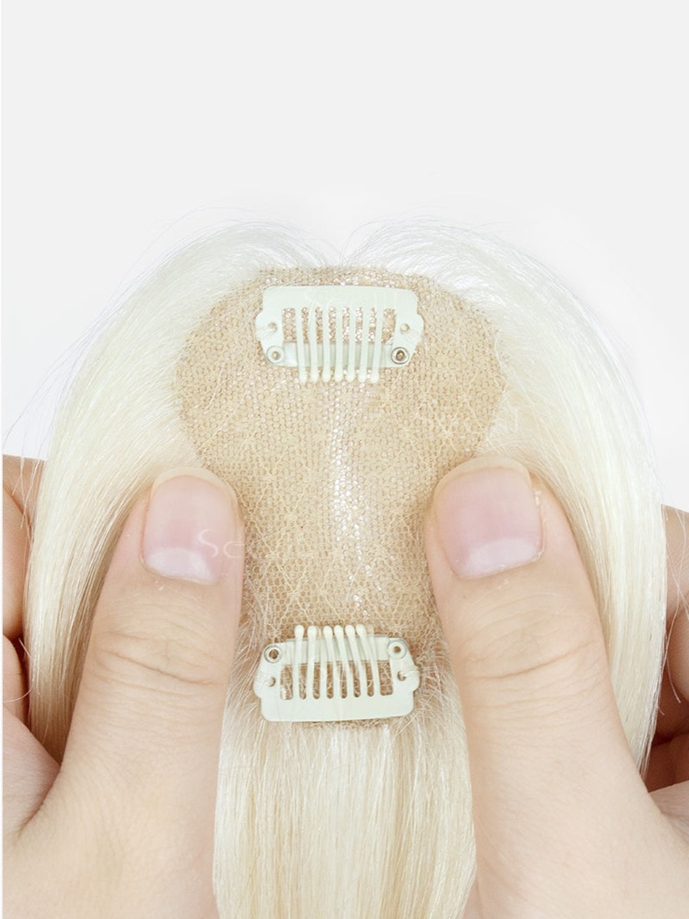 Seully White Blonde Clip-In Topper Extension - Picture 3 of 8